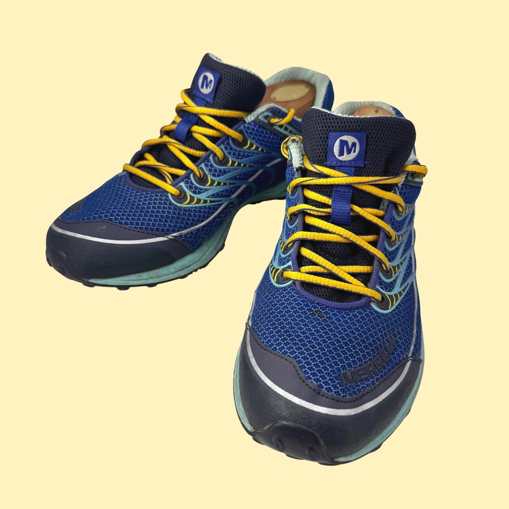 Merrell Ultra Marine Women 8 Blue Yellow J56354 Trail Running Hiking Shoes Sport